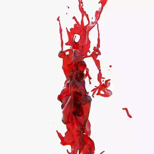 Animated Blood Splash SlowMo 4 vol 2 3D model