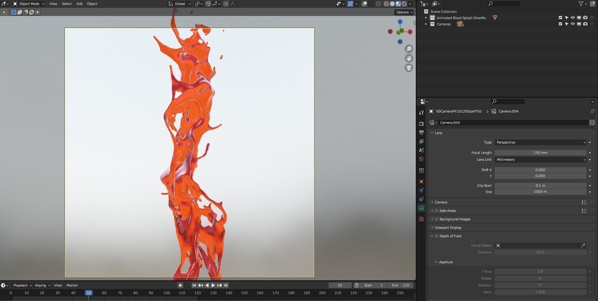 Animated Blood Splash SlowMo 3 vol 2 3D model_7