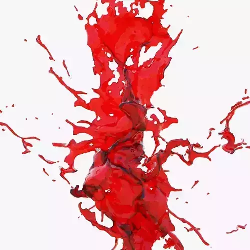 Animated Blood Splash SlowMo 20 vol 2 3D model