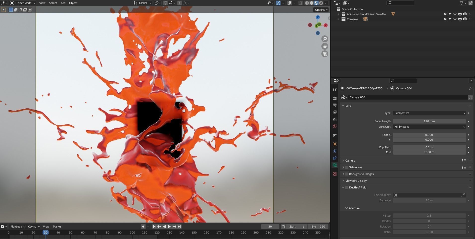 Animated Blood Splash SlowMo 20 vol 2 3D model_7
