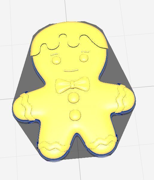 Gingerbread man 3D model for 3D print 3D print model_23