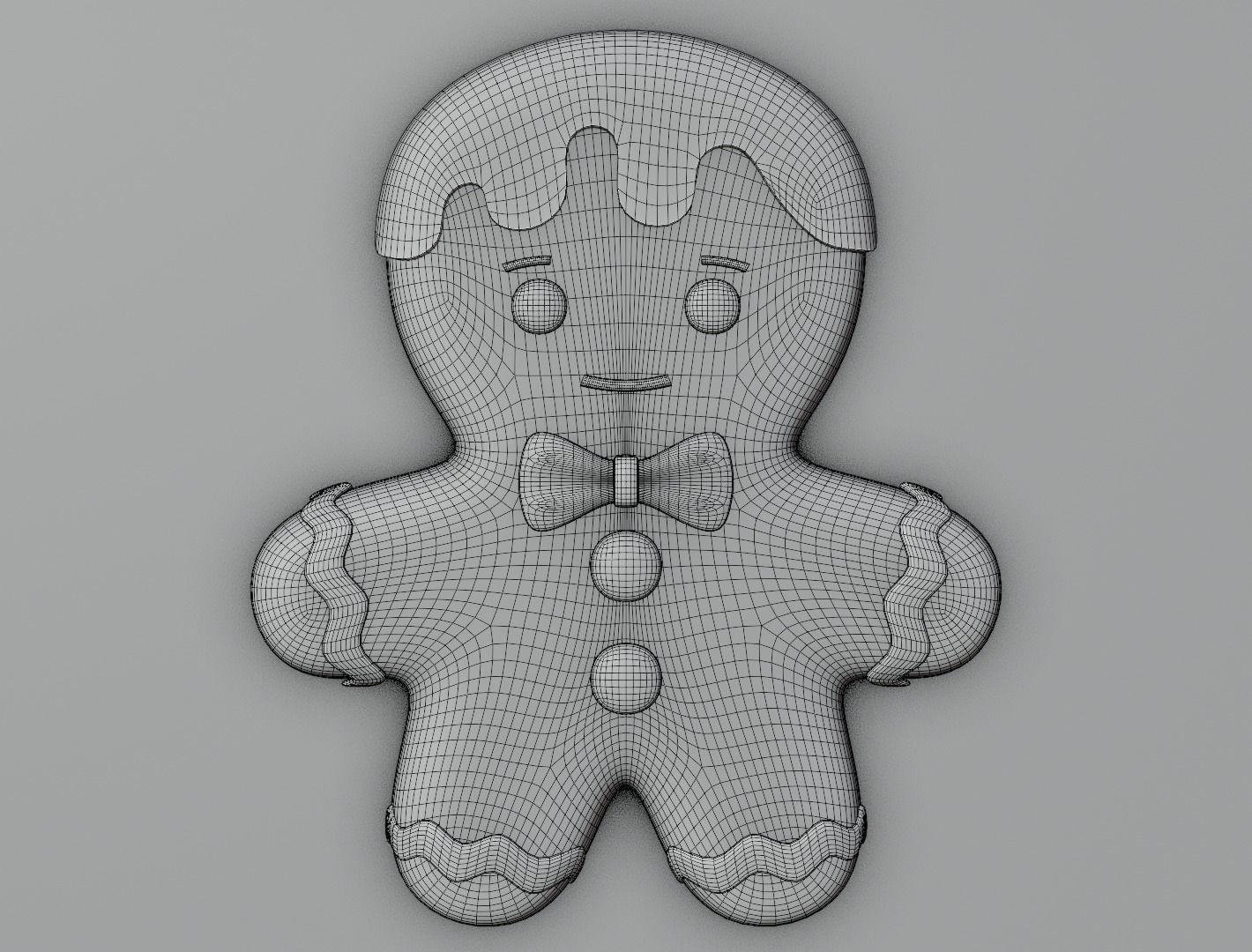 Gingerbread man 3D model for 3D print 3D print model_12