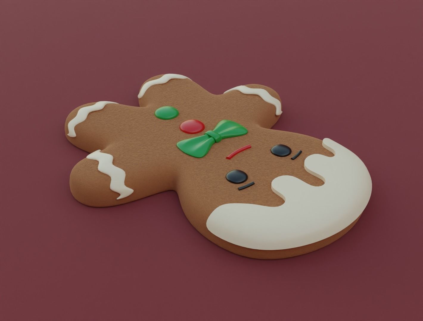 Gingerbread man 3D model for 3D print 3D print model_9