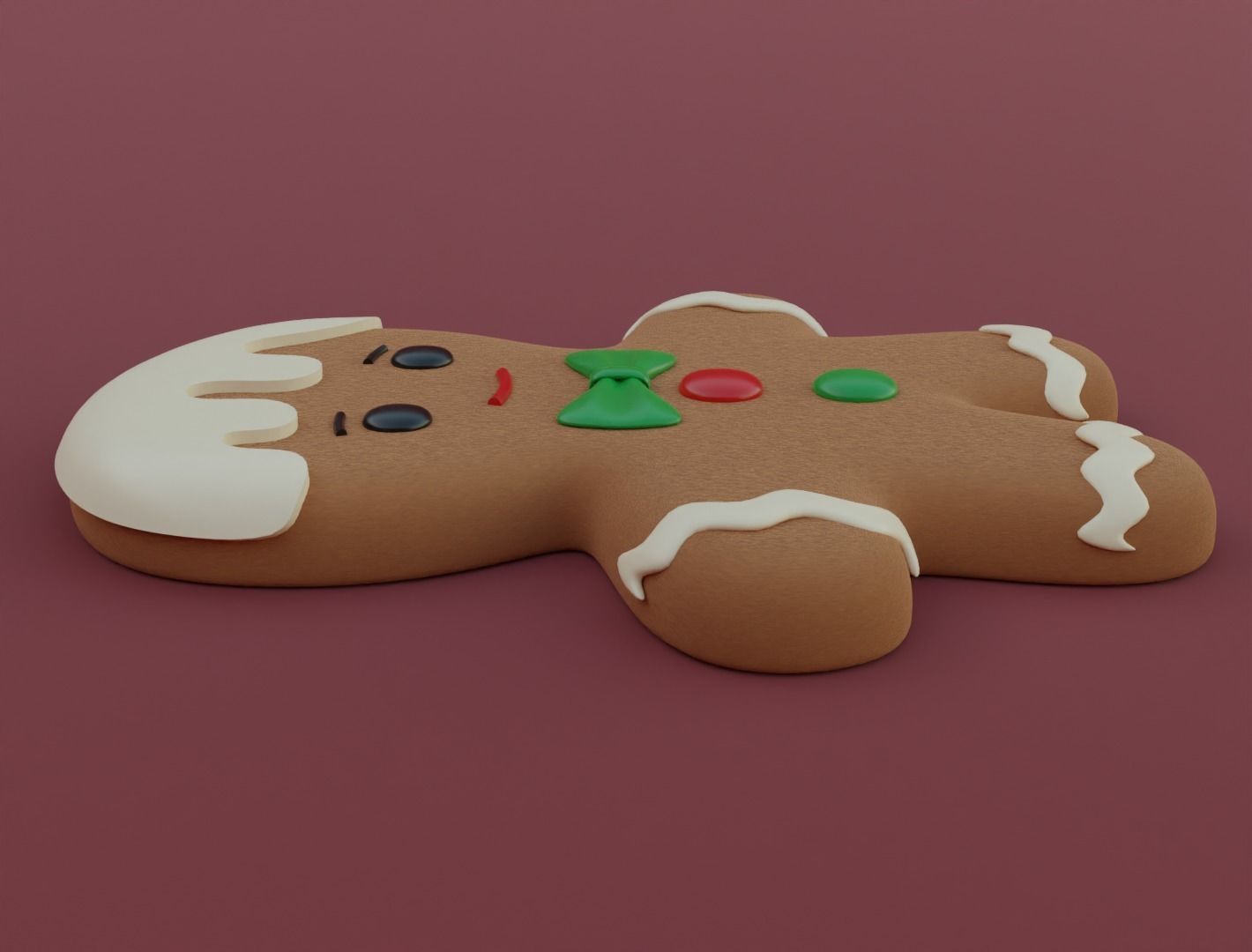 Gingerbread man 3D model for 3D print 3D print model_3