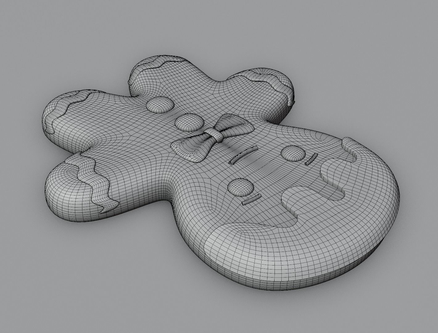 Gingerbread man 3D model for 3D print 3D print model_19