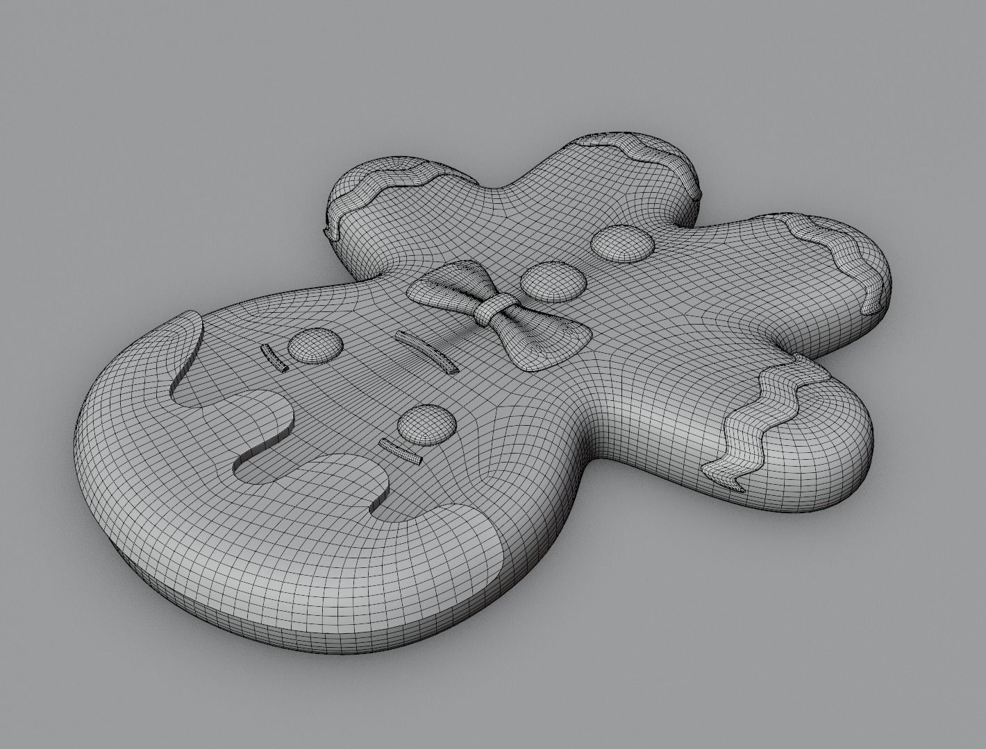 Gingerbread man 3D model for 3D print 3D print model_16