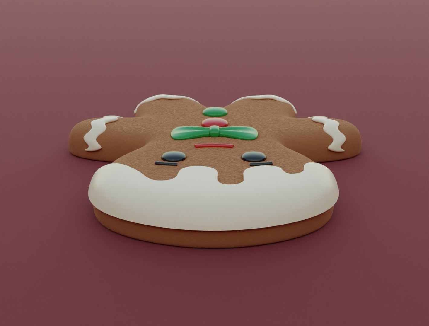 Gingerbread man 3D model for 3D print 3D print model_5