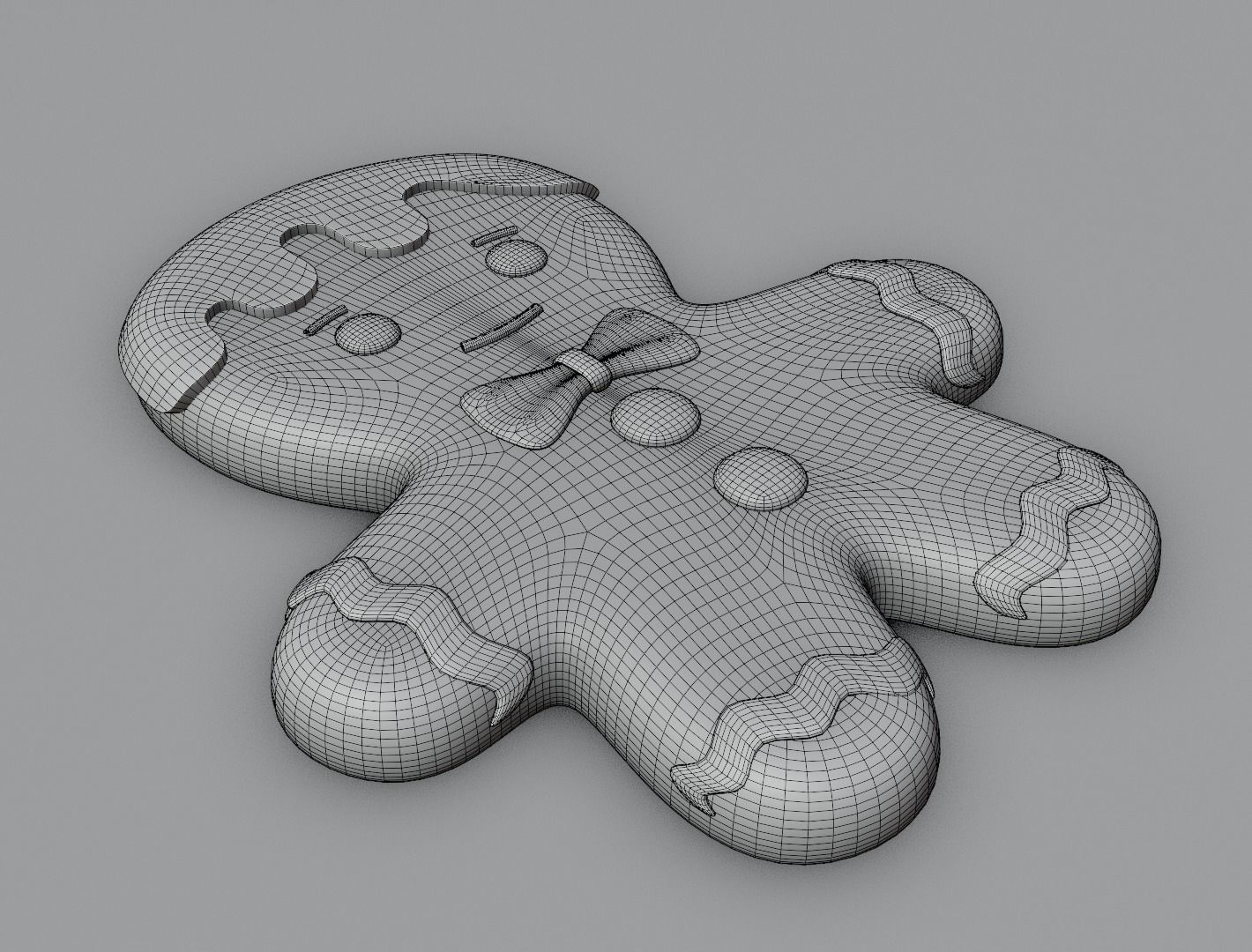 Gingerbread man 3D model for 3D print 3D print model_17