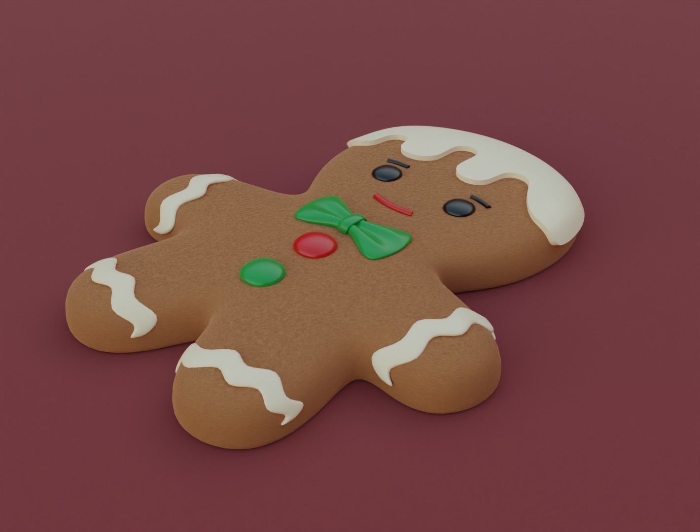 Gingerbread man 3D model for 3D print 3D print model_8