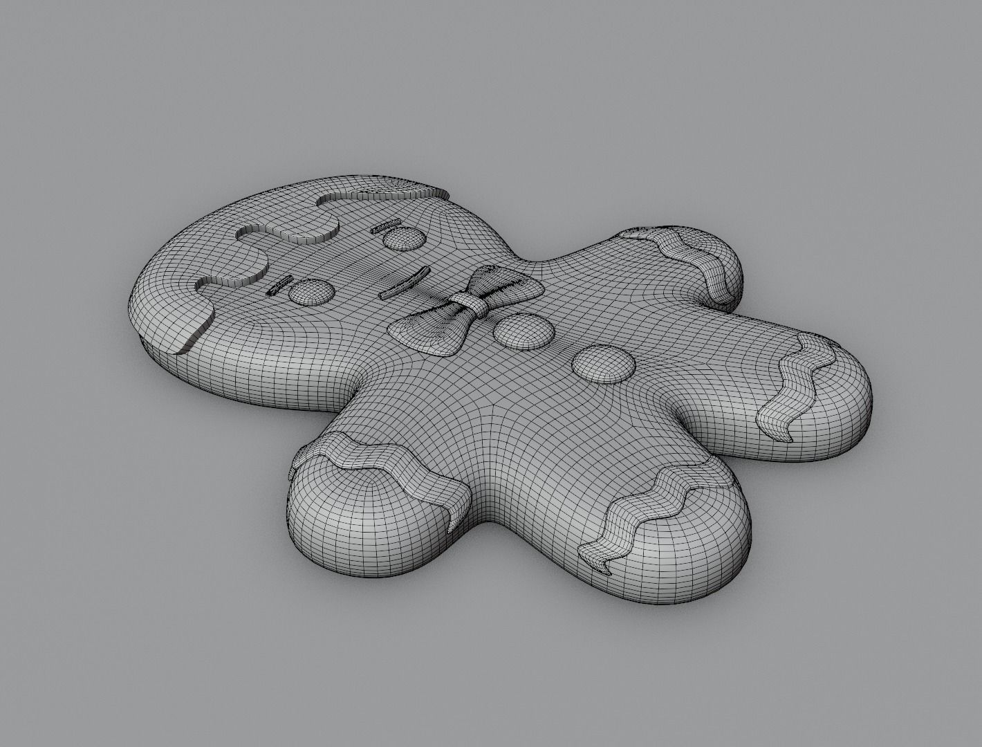 Gingerbread man 3D model for 3D print 3D print model_10