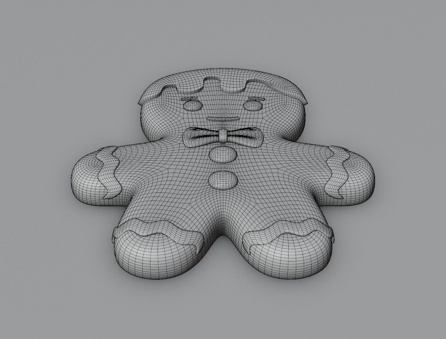 Gingerbread man 3D model for 3D print 3D print model_11