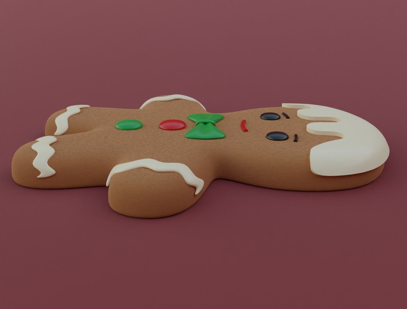 Gingerbread man 3D model for 3D print 3D print model_4