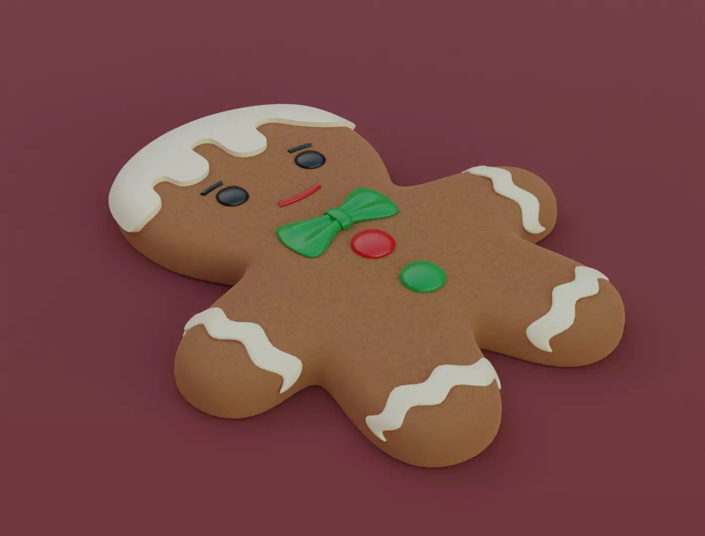 Gingerbread man 3D model for 3D print 3D print model_0