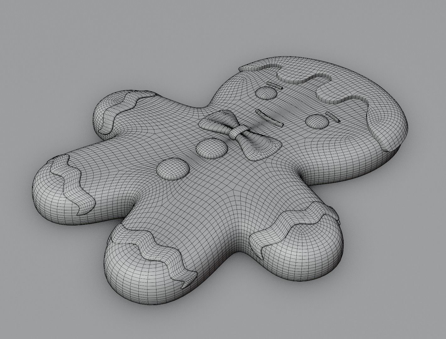 Gingerbread man 3D model for 3D print 3D print model_18