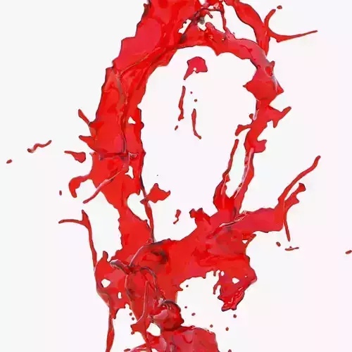 Animated Blood Splash SlowMo 19 vol 2 3D model