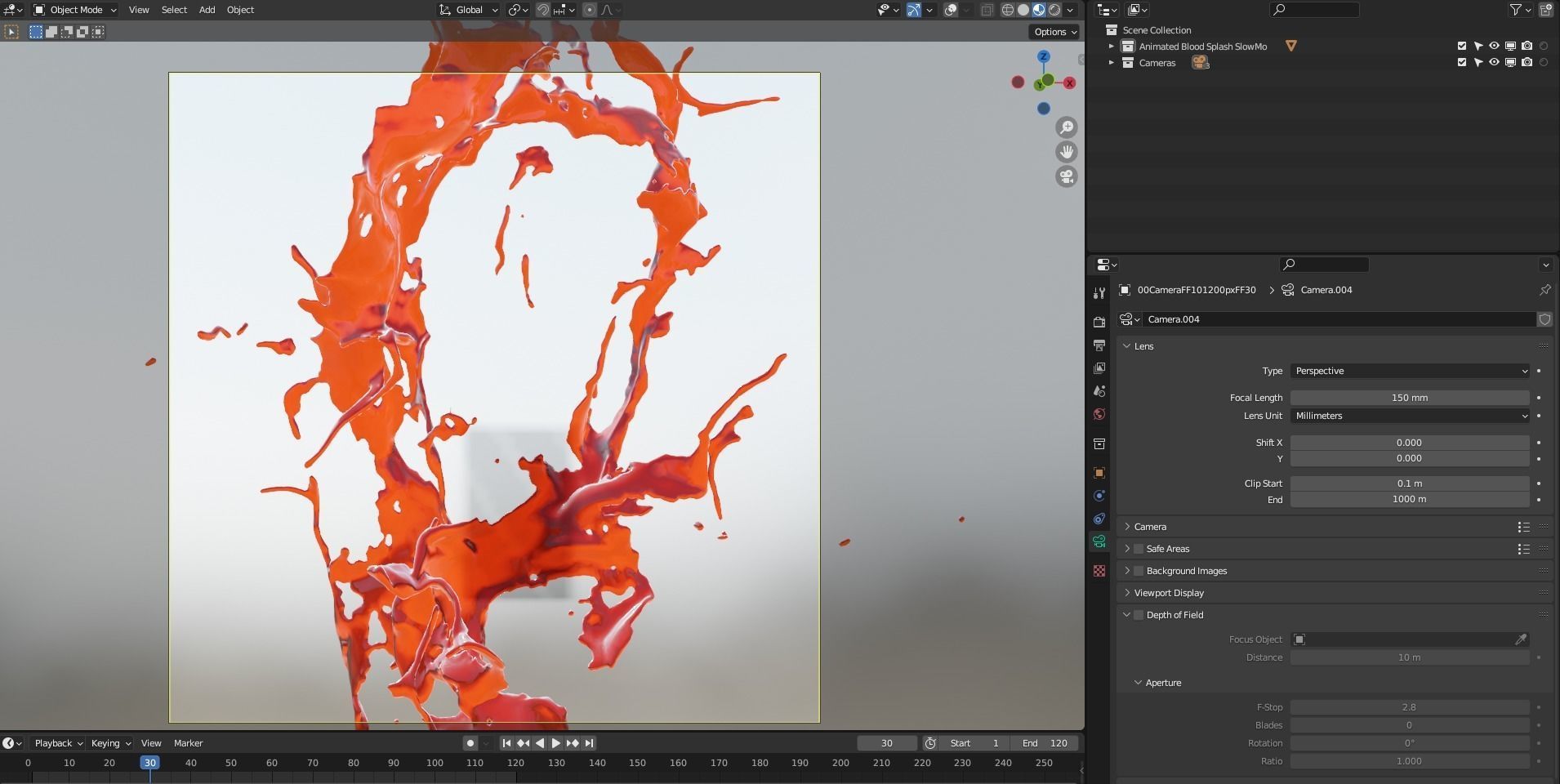 Animated Blood Splash SlowMo 19 vol 2 3D model_7