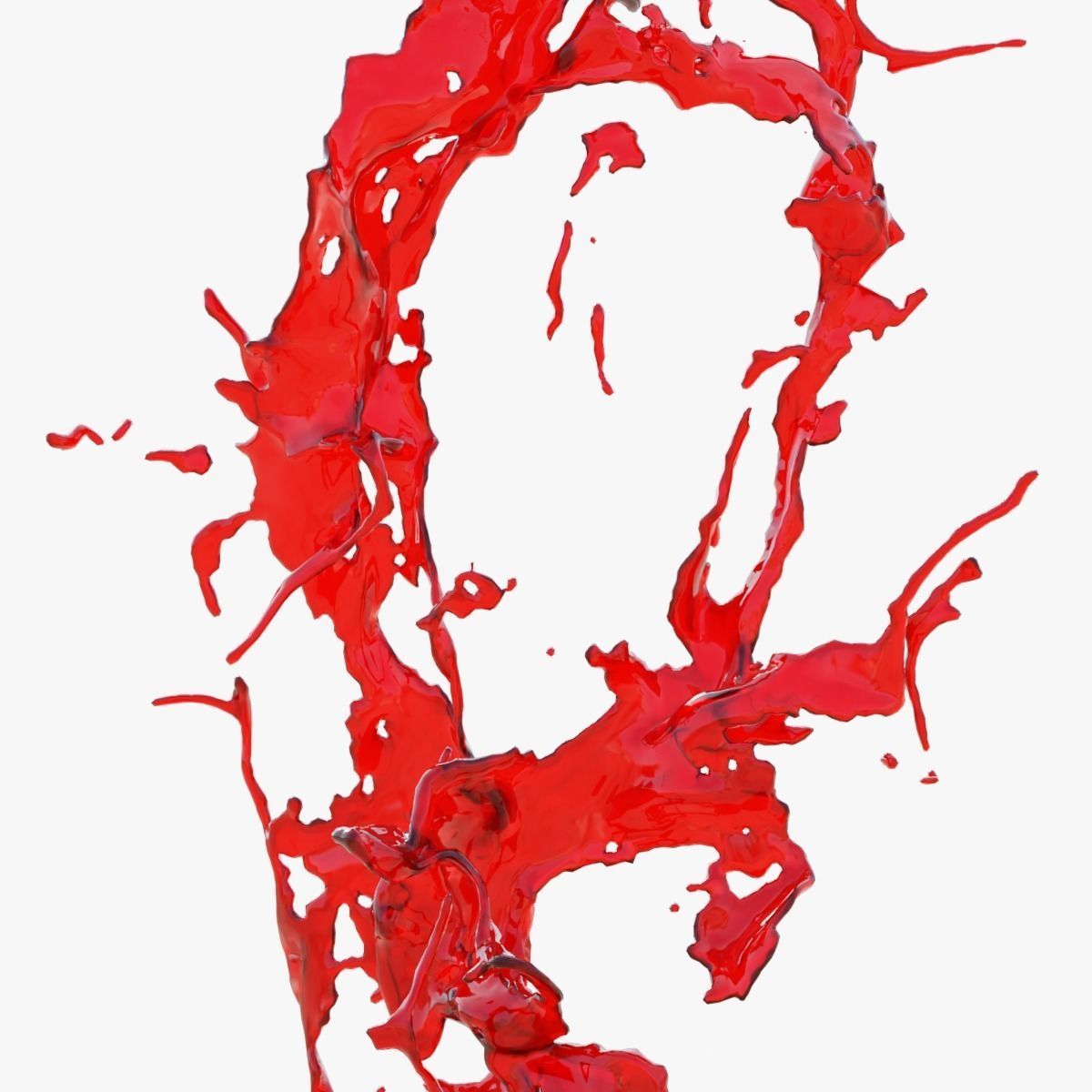 Animated Blood Splash SlowMo 19 vol 2 3D model_4