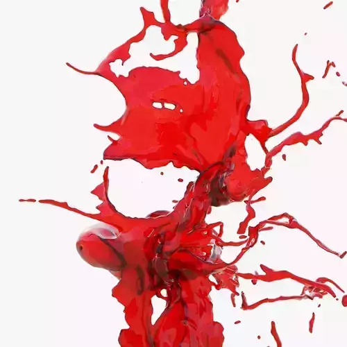 Animated Blood Splash SlowMo 18 vol 2 3D model
