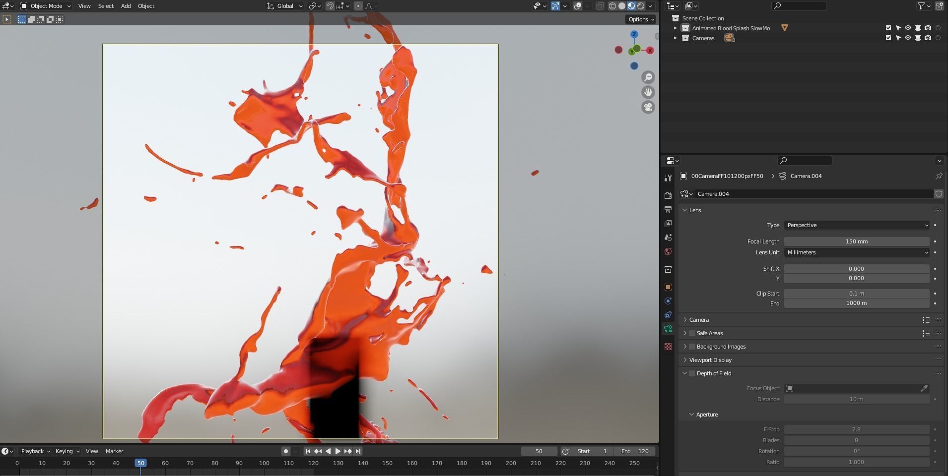 Animated Blood Splash SlowMo 17 vol 2 3D model_7