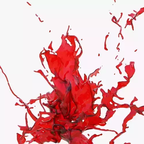 Animated Blood Splash SlowMo 16 vol 2 3D model