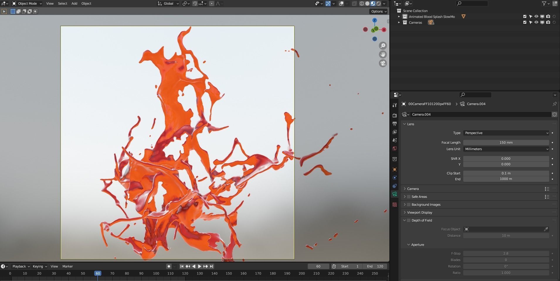 Animated Blood Splash SlowMo 15 vol 2 3D model_7