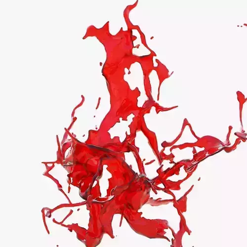 Animated Blood Splash SlowMo 15 vol 2 3D model