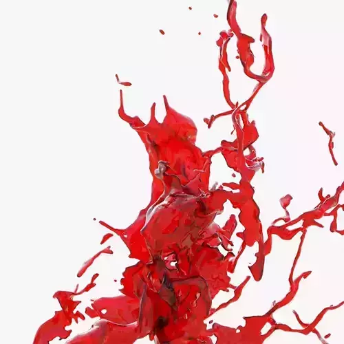 Animated Blood Splash SlowMo 14 vol 2 3D model