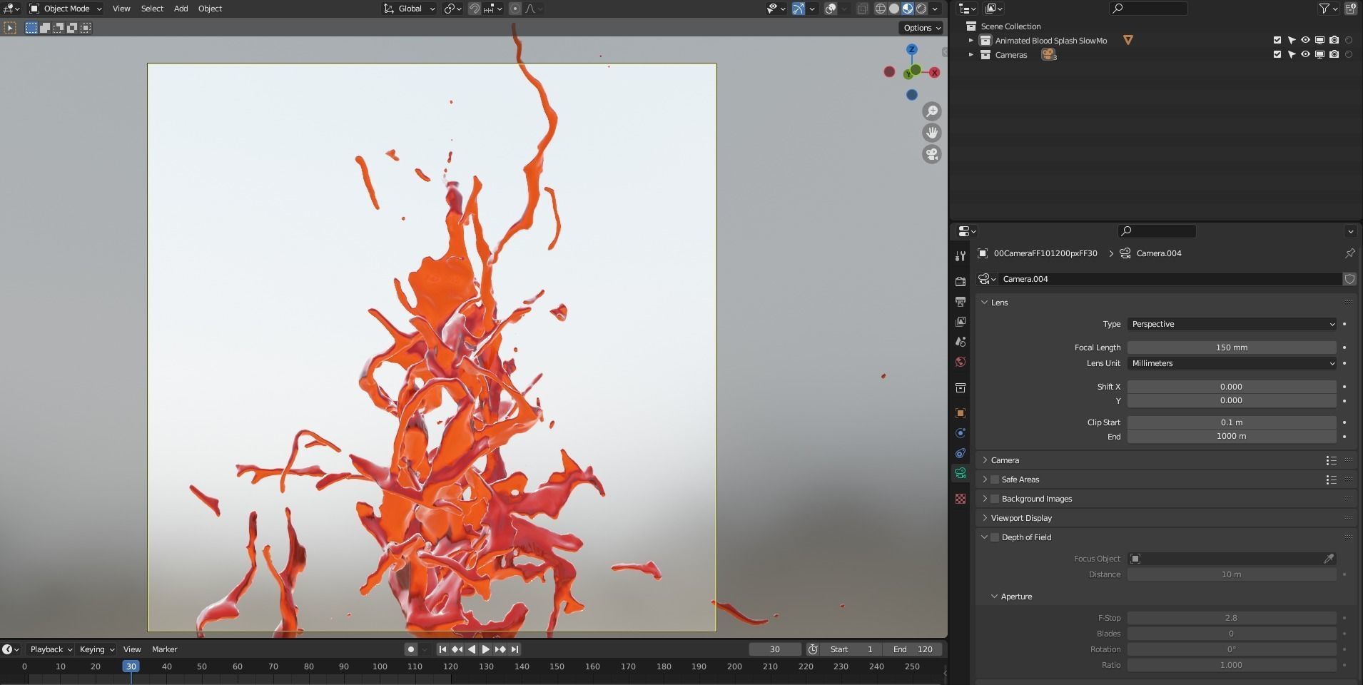 Animated Blood Splash SlowMo 13 vol 2 3D model_7