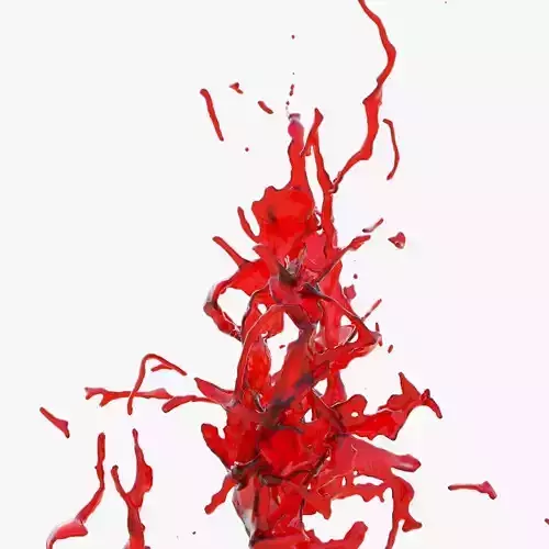 Animated Blood Splash SlowMo 13 vol 2 3D model