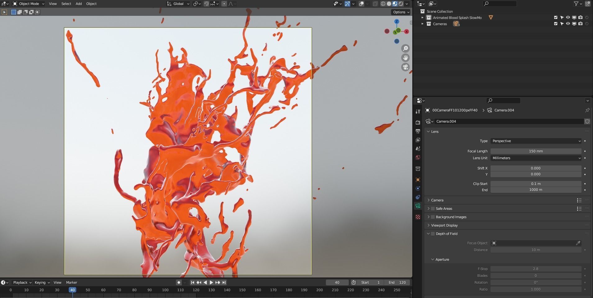 Animated Blood Splash SlowMo 12 vol 2 3D model_7