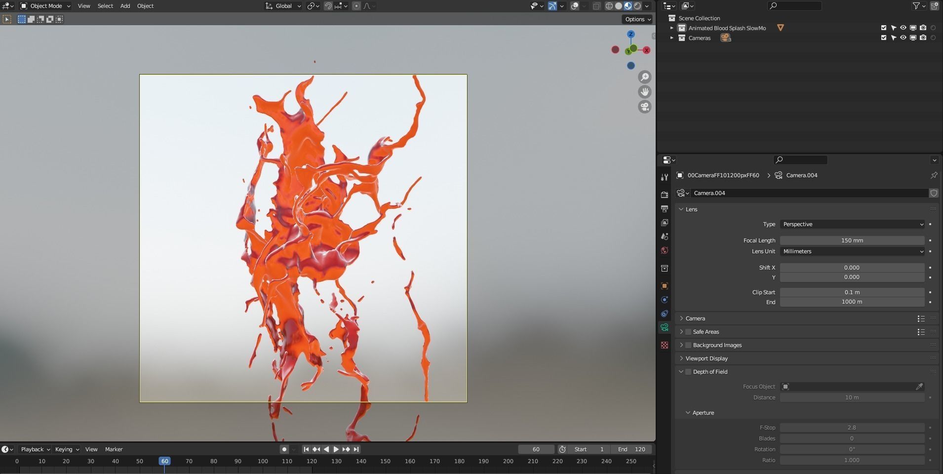 Animated Blood Splash SlowMo 11 vol 2 3D model_7