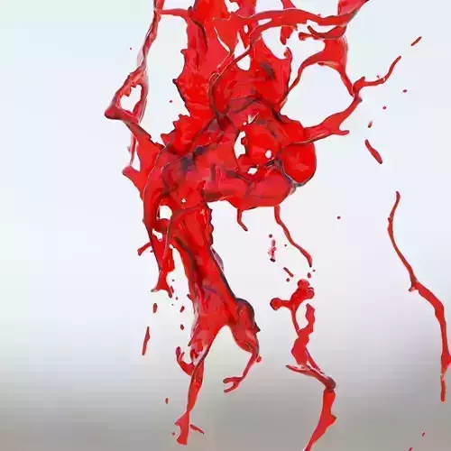 Animated Blood Splash SlowMo 11 vol 2 3D model