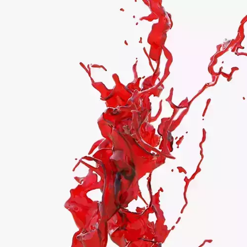 Animated Blood Splash SlowMo 10 vol 2 3D model