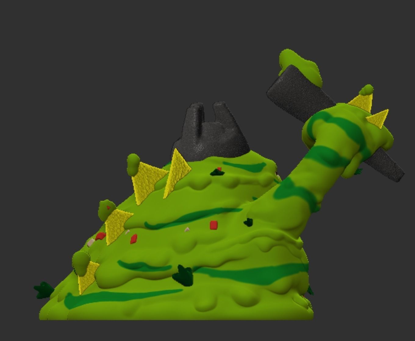 pokemon muk azteca molcajete 3D print model_6