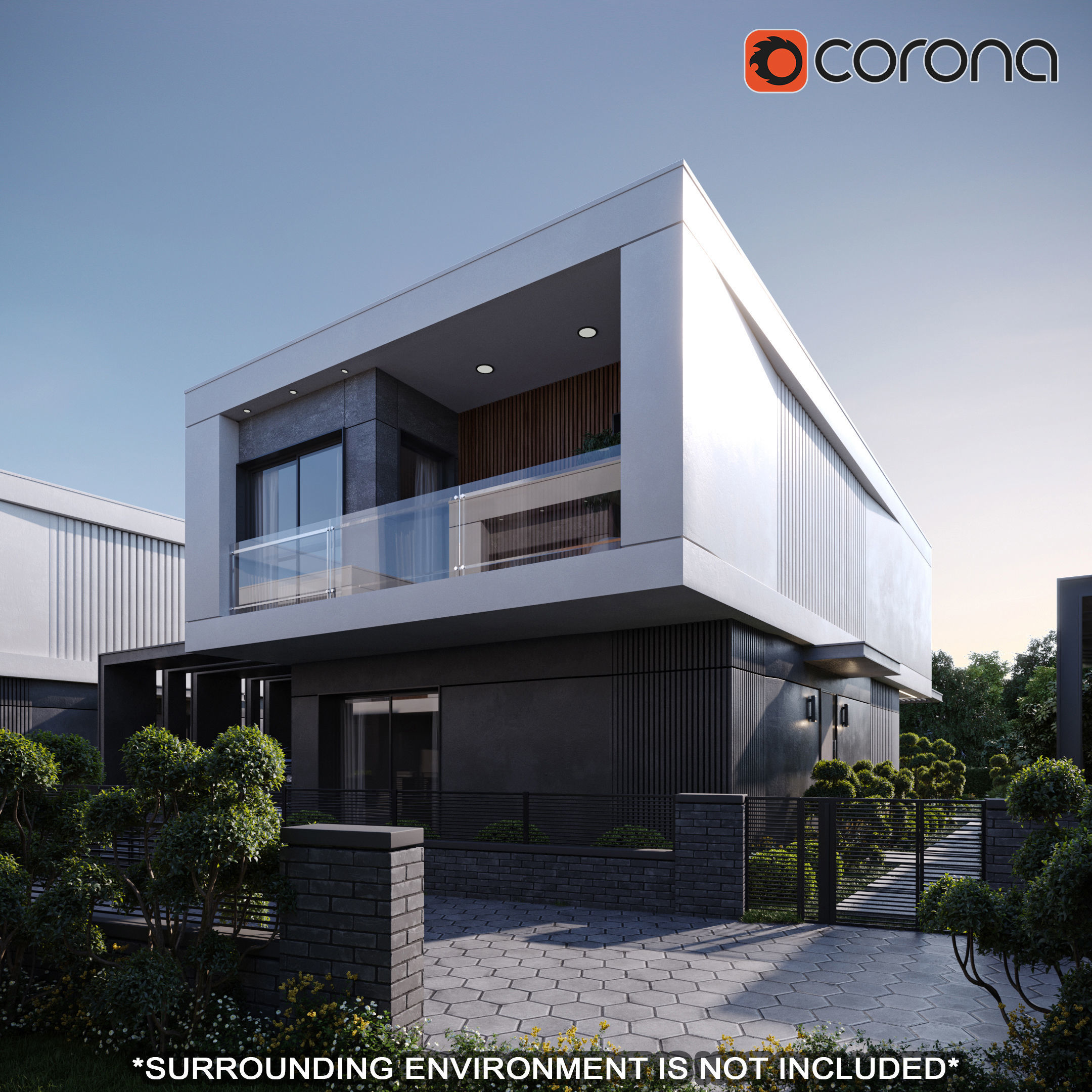 Modern Villa 2 3D model_5