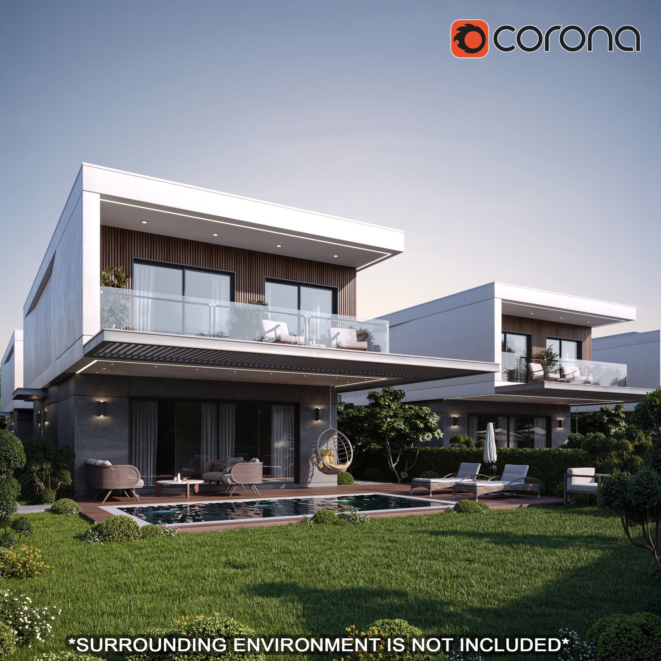 Modern Villa 2 3D model_4