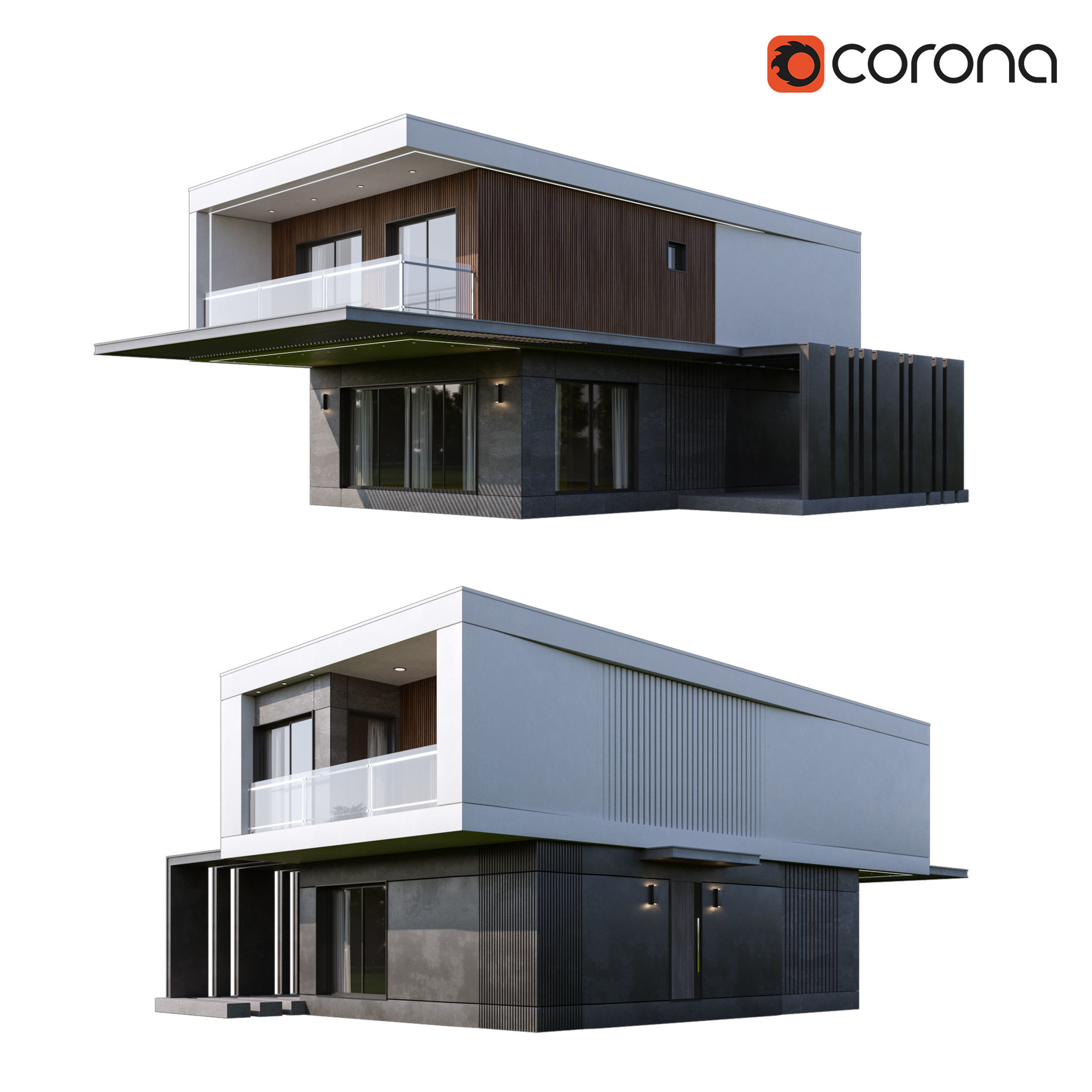 Modern Villa 2 3D model_1