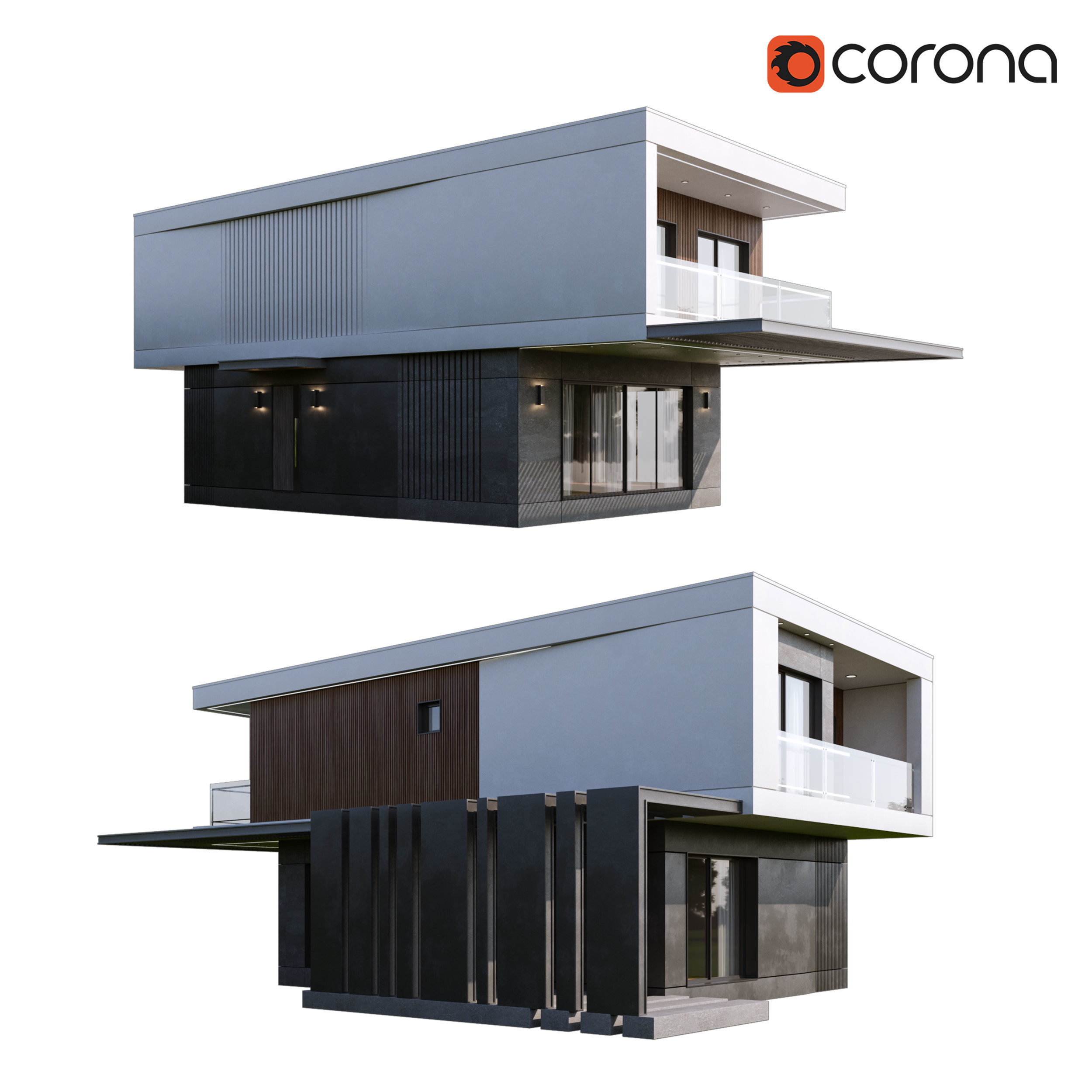 Modern Villa 2 3D model_3