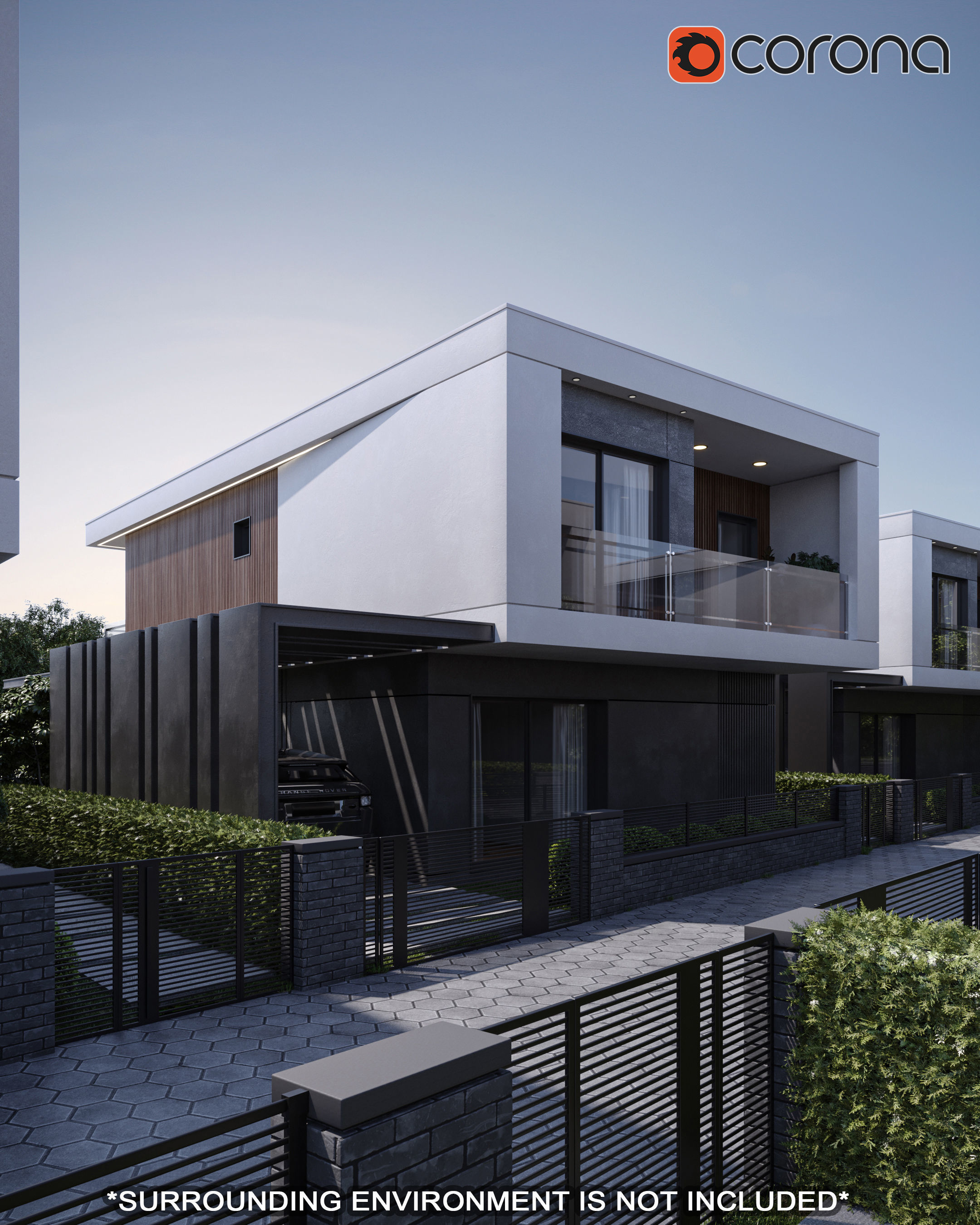 Modern Villa 2 3D model_6