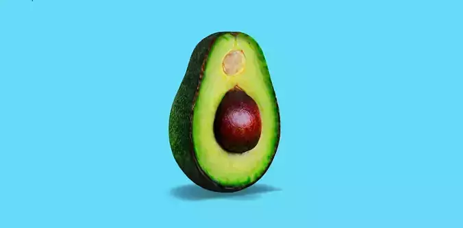 Hyperrealistic avocado