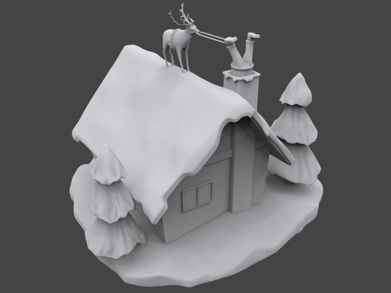 Santa is stuck 3D print model_2