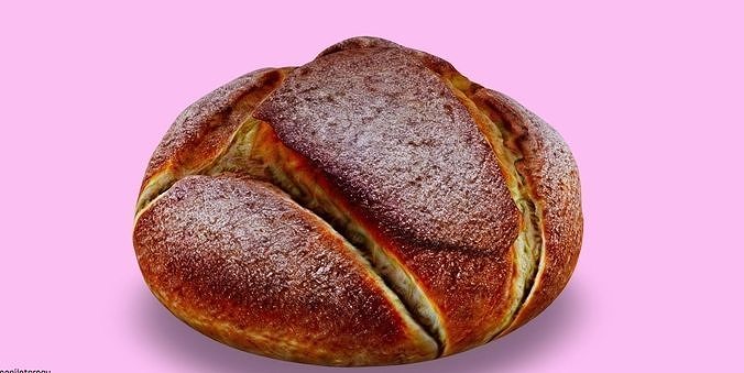 Hyperrealistic Bread Roll 3D model