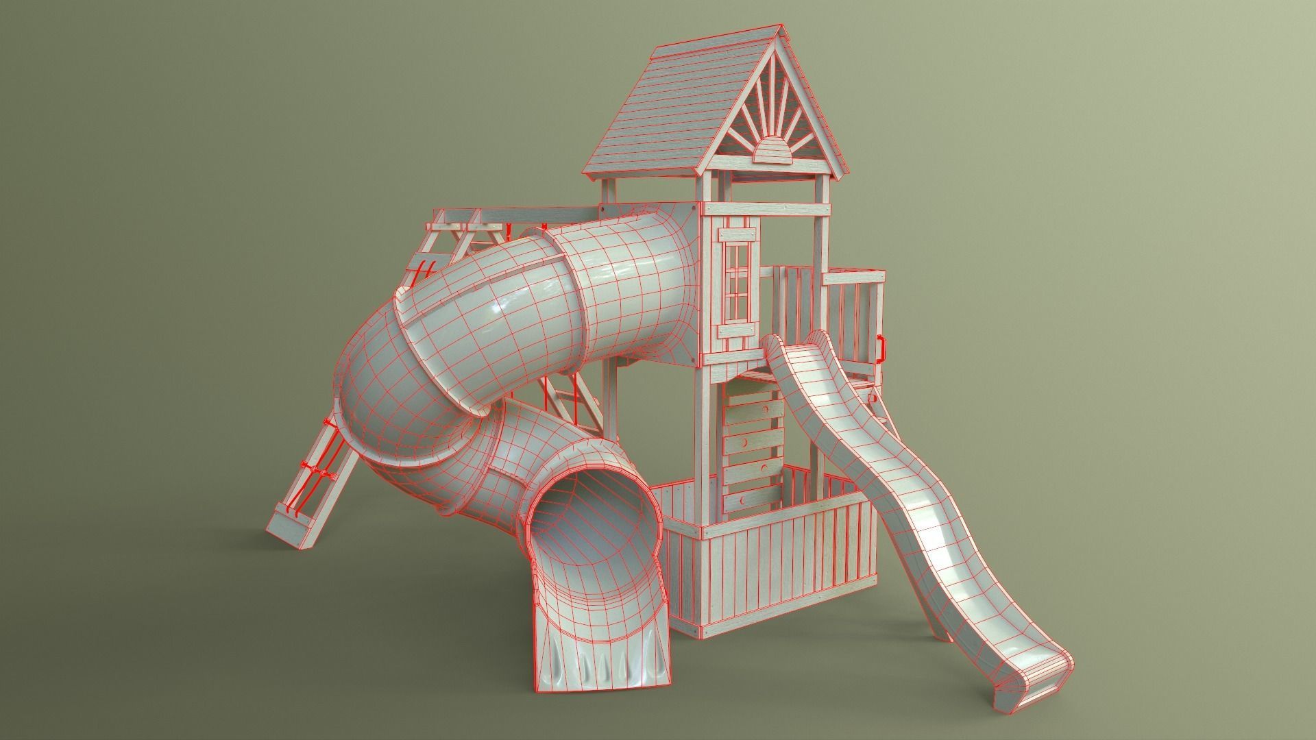 PBR Playground Outdoor Jungle Gym - Mega Pack 3D Model Collection_160