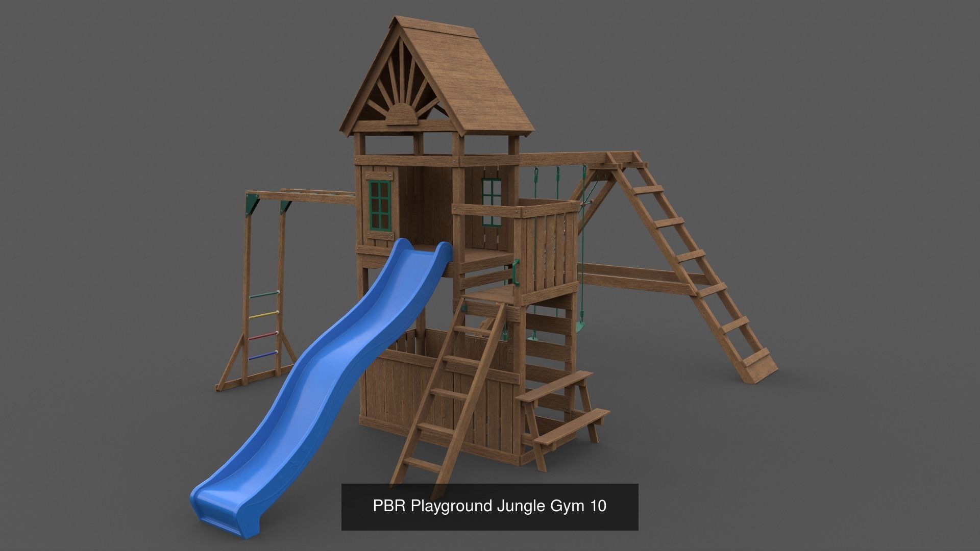 PBR Playground Outdoor Jungle Gym - Mega Pack 3D Model Collection_76