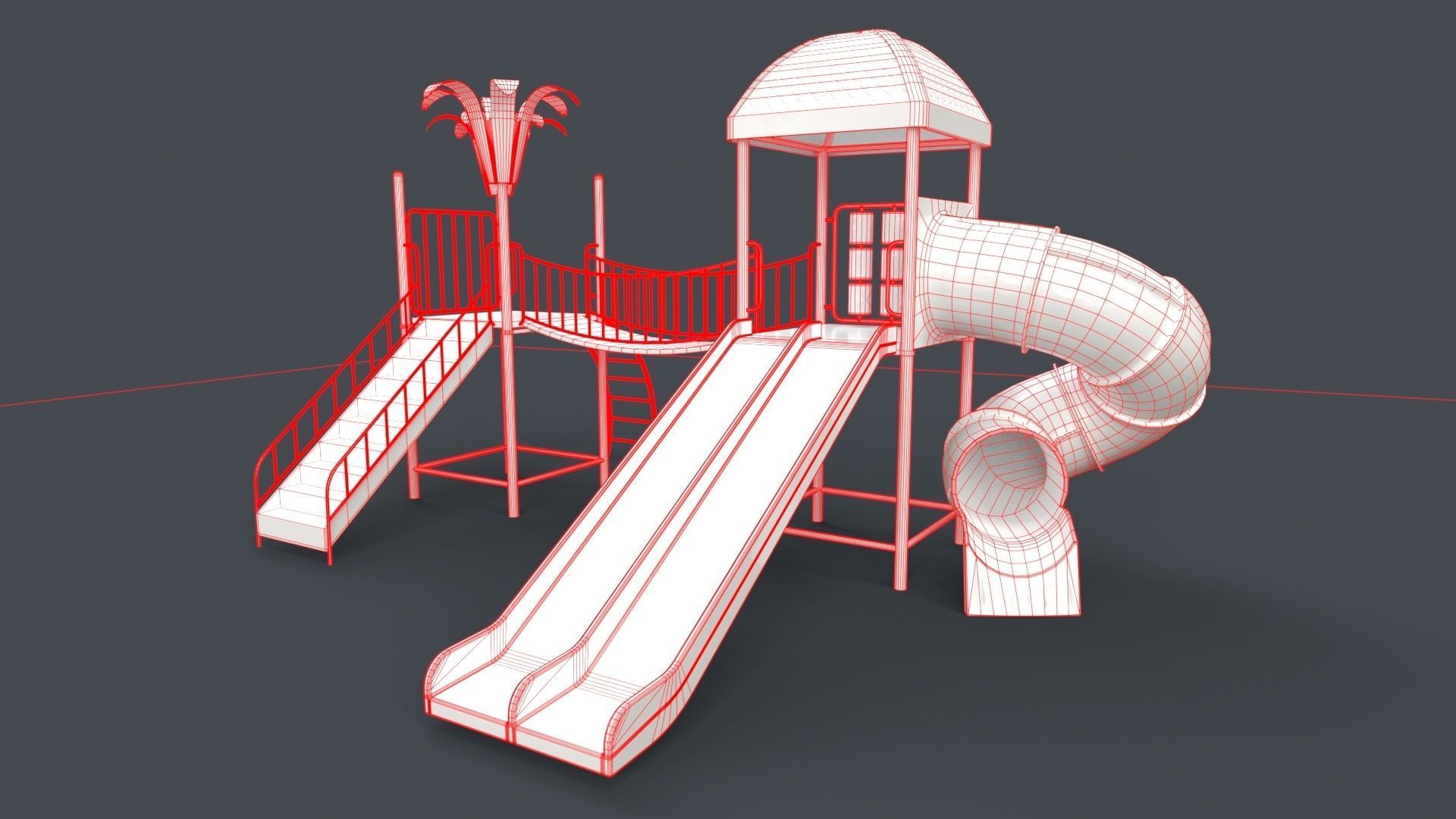 PBR Playground Outdoor Jungle Gym - Mega Pack 3D Model Collection_168