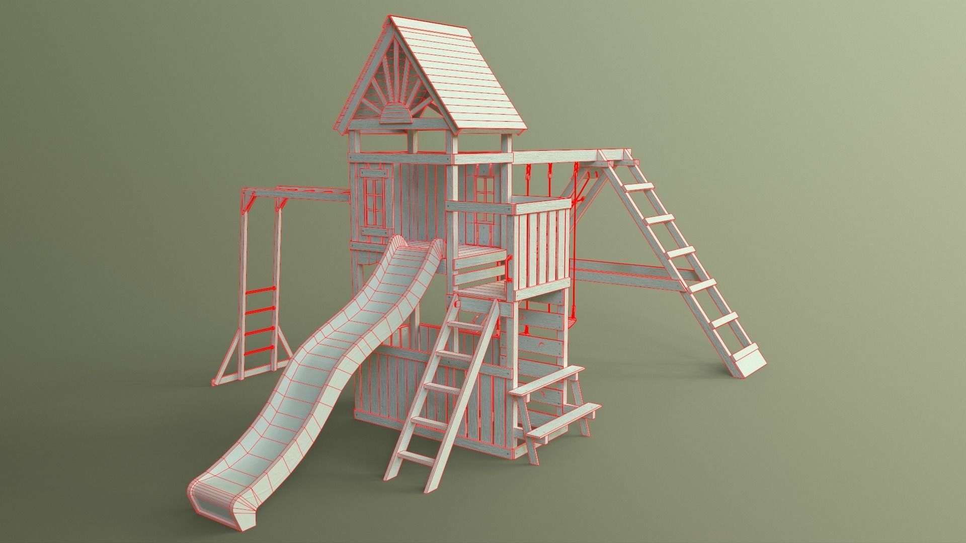 PBR Playground Outdoor Jungle Gym - Mega Pack 3D Model Collection_161