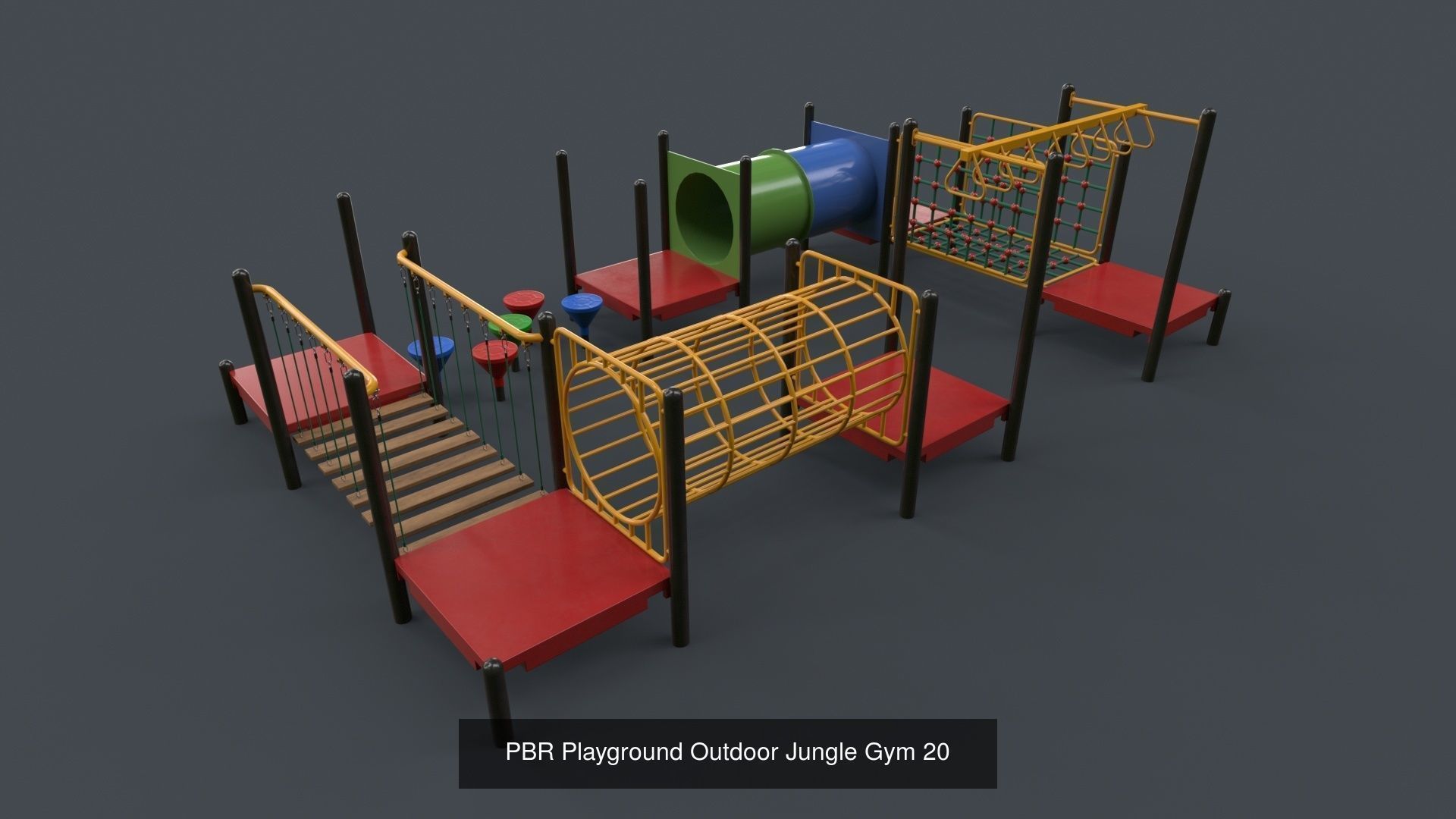 PBR Playground Outdoor Jungle Gym - Mega Pack 3D Model Collection_87