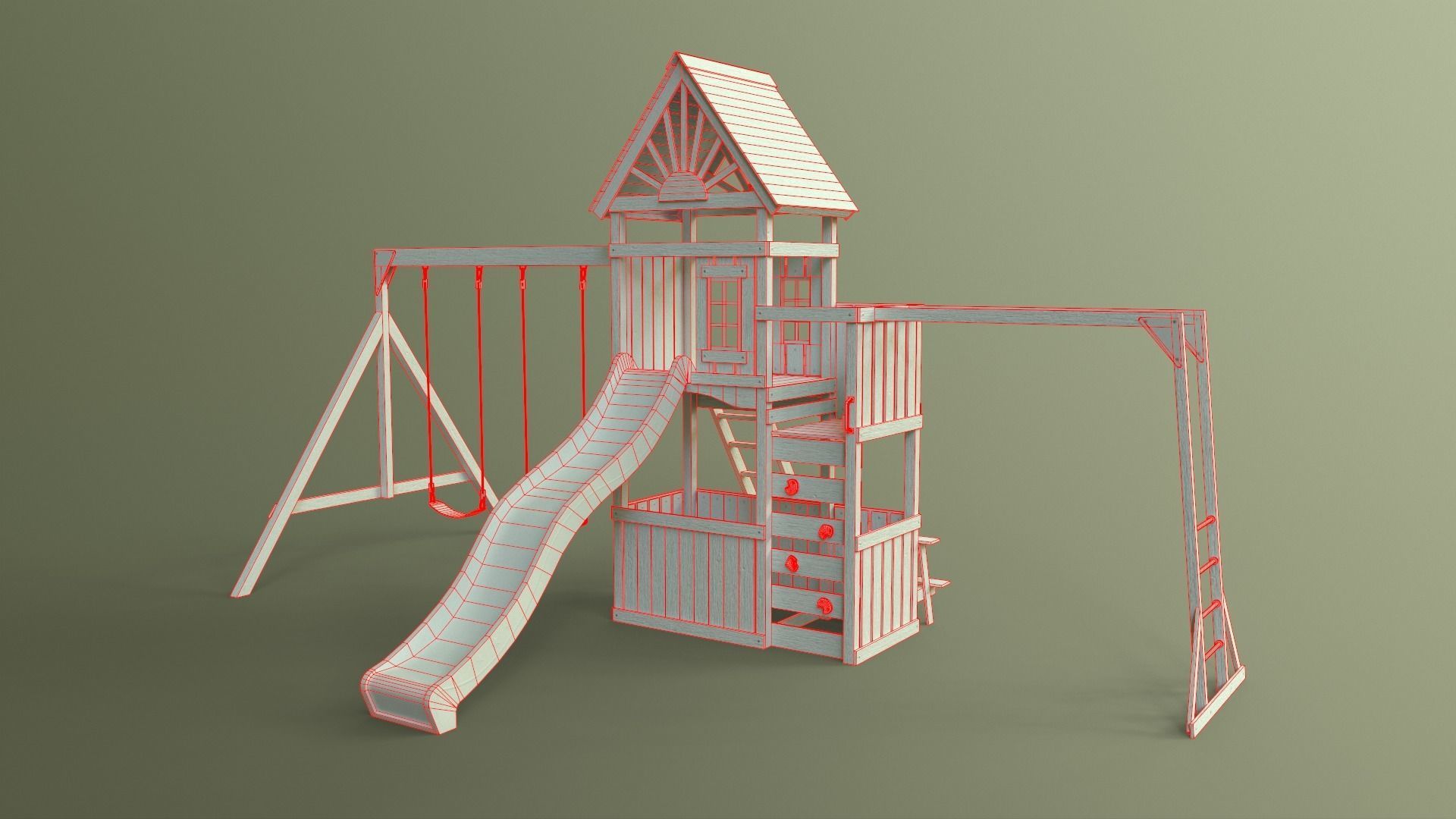 PBR Playground Outdoor Jungle Gym - Mega Pack 3D Model Collection_159