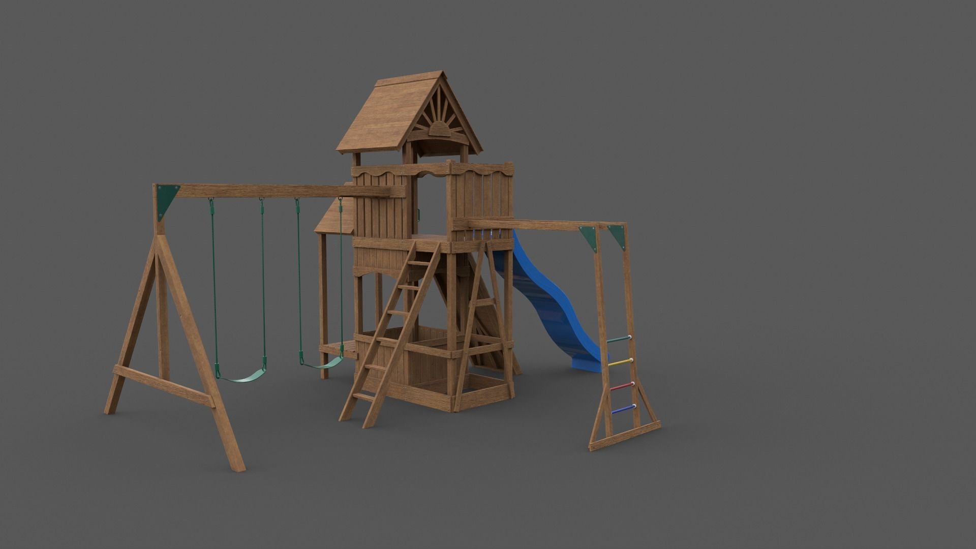 PBR Playground Outdoor Jungle Gym - Mega Pack 3D Model Collection_111