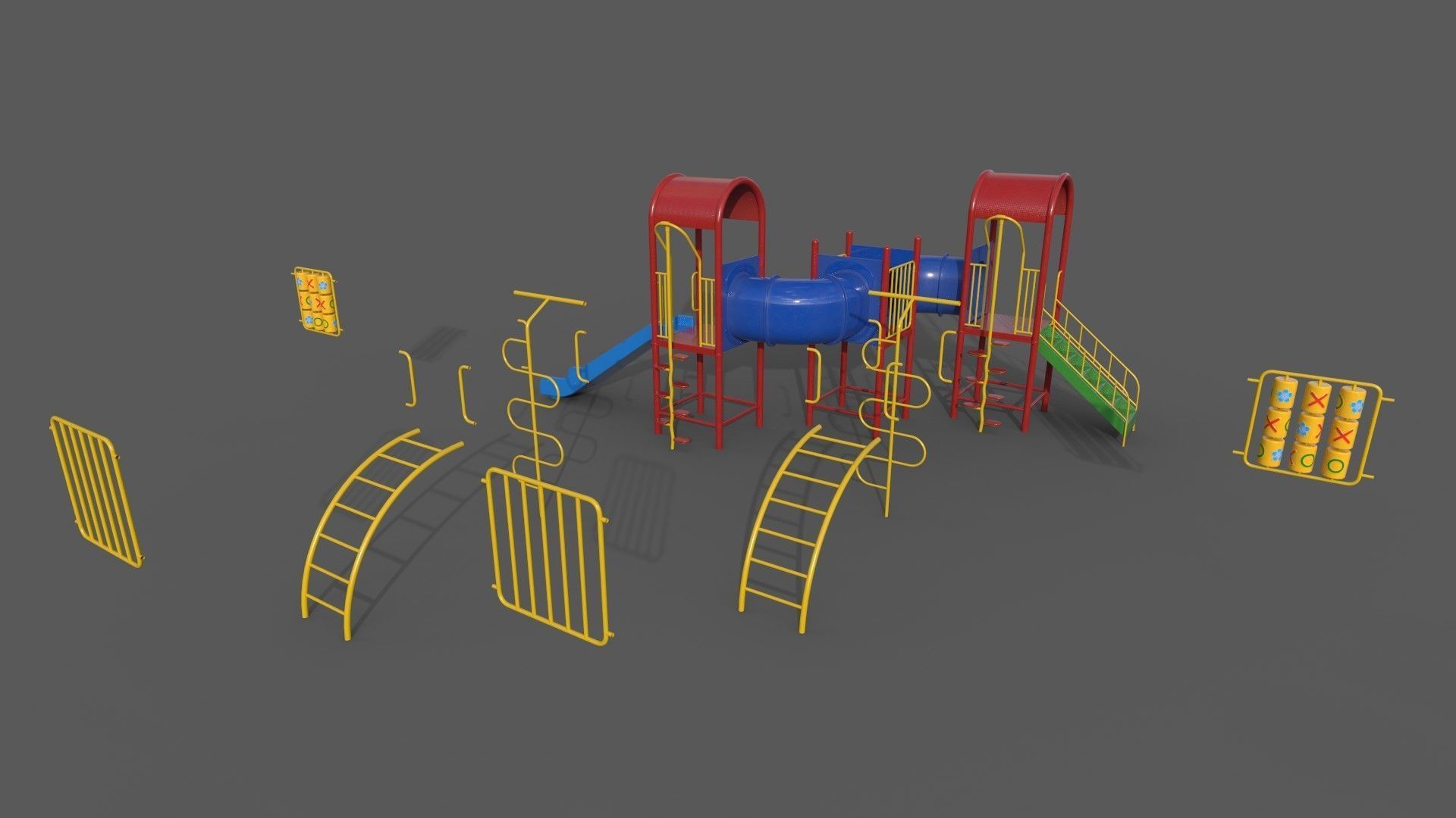PBR Playground Outdoor Jungle Gym - Mega Pack 3D Model Collection_146